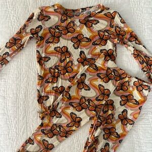 Posh Peanut 2T monarch butterfly bamboo pajamas
